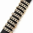 thumbnail image 2 of Heyjieyu 15 Feet Aluminum Flat Curb Chains Golden Twisted Miami Cuban Link Chain Chunky Chain Handbag Chain with Spool for Necklace Jewelry Making 15x10mm, Chain-NK-G-15MM, 2 of 9