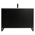 thumbnail image 2 of Fine Fixtures Opulence Collection 48 in. W x 20 in. D x 33 in. H Bathroom Vanity in Black Matte with White Ceramic Sink - Black hardware, 2 of 7