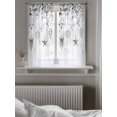 thumbnail image 5 of Grey Coastal Curtains 45 Inch Length,Sheer Curtains for Bedroom Living Room Window Summer Eucalyptus Leaves Beach Ocean Starfish Nautical Kitchen Curtains Small Half Window Drapes 42"x45" 2 Panels, 5 of 7