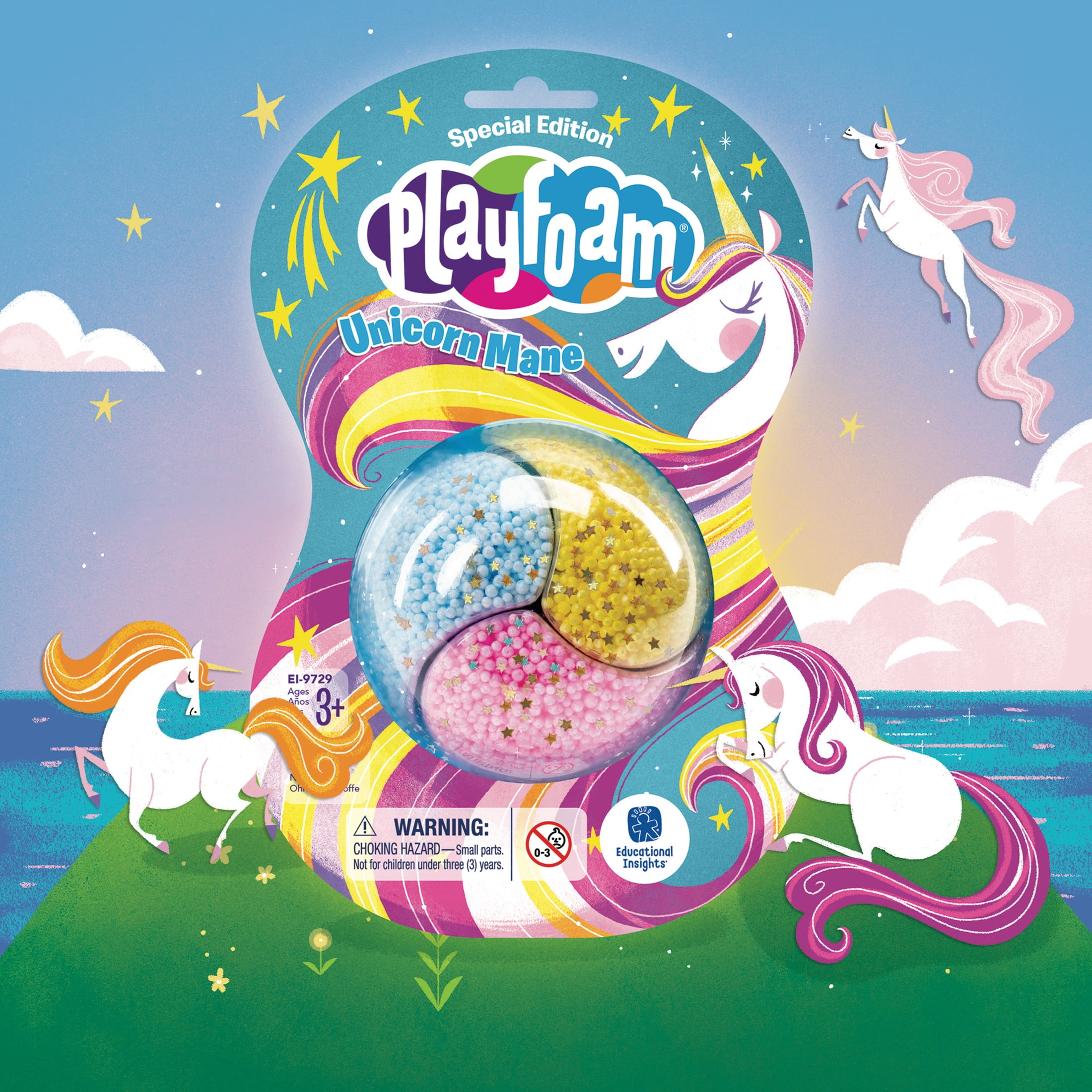 Educational Insights Playfoam Jumbo Pod Unicorn Mane, Set of 12, Kids Art Foam and Sensory Toy, Ages 3 and up