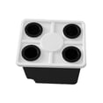 thumbnail image 1 of Cubo de cultivo hidropónico, macetero hidropónico, contenedor versátil, cubo reutilizable para plantas, cultivo en aguas profundas para plantas de Negro con tapa de 4 agujeros, 1 of 8