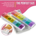 thumbnail image 6 of MEDca 7 Day Pill Organizers, Pack of 2, Simple Push Button Design, Easy Open, 6 of 6