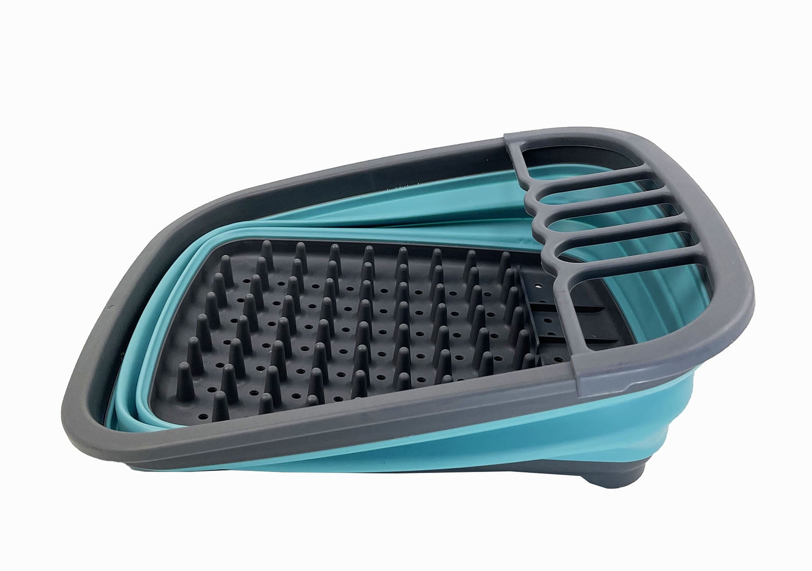 SAMMART 8L (2.11Gallons) Collapsible Plastic Dish Drainer - Foldable Drying Rack - Portable Dinnerware Organizer - Space Saving Kitchen Utensil Storage Tray