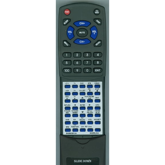 Replacement Remote for Samsung BN59-00612A, LN40N81B, LN48N81B, LN52N81B, LN23R81B, LN26R81B, LN32R81B, LN40R81B