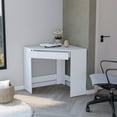 thumbnail image 2 of DeeHome Harper White Spacious Drawer Corner Desk, 2 of 6