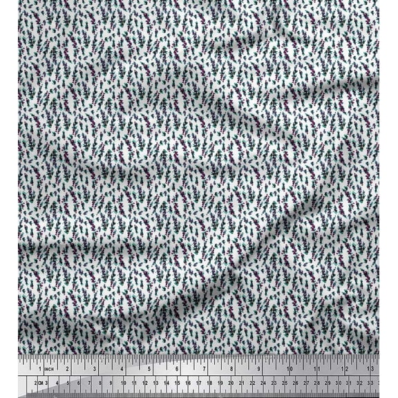 Soimoi Silk Fabric Floral Shirting Printed Fabric 1 Yard 42 Inch Wide