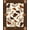 Brown, Pattern 15, variant on ODIKA Pine Tree Motif With Southwestern Border Rustic Cabin Cowgirl Playful Expressive Pet Friendly & Kids Safe Play for Playroom, Bedroom, Reading Nook