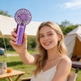 thumbnail image 6 of WKSCLPAI Handheld Spray Fan Electroplating USB Charging Portable Desktop Silent High Wind Outdoor for Travel Beach Summer Party, 6 of 7