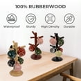 thumbnail image 7 of NABYTOK Pack 2 Mug Tree 6 Hooks Rubberwood 13.5"x7"x7", Strudy & Thick Base, Tree Wooden for Kitchen Tools, Pantry, Ornaments, Countertop, Table Organizer, 7 of 7