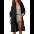 thumbnail image 3 of Cárdigan para Mujer, Grueso, Abierto, de Punto Holgado, de Gran Tamaño, para Otoño, Moderno, para Abrigo Negro XL, 3 of 8