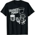 thumbnail image 2 of 100% Cotton Trashed Panda Funny Drunk Racoon T-Shirt, 2 of 5