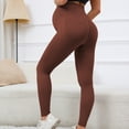thumbnail image 6 of PXLKNZH Maternity Leggings Over The Belly Women's Full Length Yoga Leggings Stretch Buttery Soft Pregnancy Workout Pants Belly Support Pregnancy Leggings Coffee,M, 6 of 8