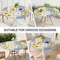 thumbnail image 7 of Pioneer Flower Floral Print Pattern Round Fitted Tablecloth with Elastic Edge,Dining Table Cover Waterproof,Outdoor Round Tablecloth for Camping,Dining,Indoor and Outdoor, 7 of 7