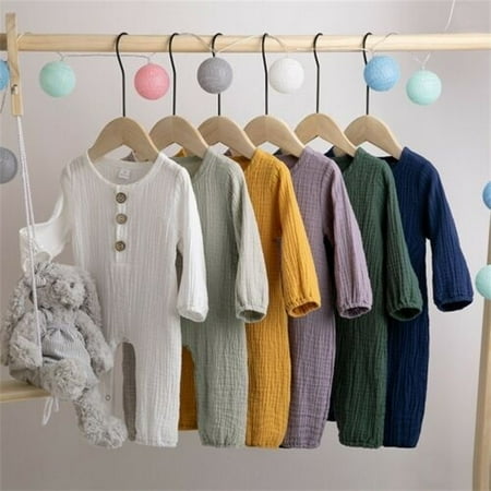 

2019 Baby Spring Autumn Clothing Newborn Baby Boy Girl Long Sleeve Romper Cotton Solid Jumpsuits Sunsuit Outfit Set Clothes