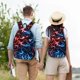 thumbnail image 4 of Balery Red And Blue Lightning Mochila Clásica Impresa Básica para Viaje, Mochila Escolar Resistente al Agua, Mochila de Lona con Correas Ajustables-Small, 4 of 5