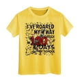 thumbnail image 1 of HABDGIKS T-Shirts pour Filles Garçon Imprimé Décontracté Col Rond Manches Courtes Amples Mignons, 1 of 4
