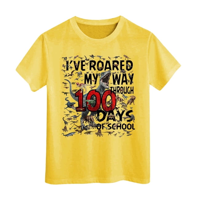 HABDGIKS T-Shirts pour Filles Garçon Imprimé Décontracté Col Rond Manches Courtes Amples Mignons