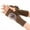 Brown, variant on Sinpiling Womens Knitted Winter Fingerless Gloves Y2K Pom-Pom Thumbhole Arm Sleeves Ladies Casual Solid Stretchy Thermal Warm Mittens