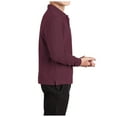 thumbnail image 3 of Mafoose Youth Long Sleeve Silk Touch Polo Burgundy M, 3 of 4