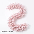 thumbnail image 3 of 8.86 FT Pink Snow Velvet Christmas Simulation Rattan, Flocked Soft Artificial Garland, Flexible PVC Pastel Pine Needle Vines for Party Wedding, AKLJWH, 3 of 9