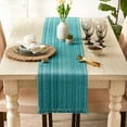 thumbnail image 3 of Variegated Teal Fringe Table Runner 13x72, 3 of 3