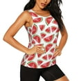 thumbnail image 2 of Lsque Hand Drawn Watermelon Printed Workout Tank Tops for Women, Athletic Sports Tank Tops, Compression Sleeveless Dry Fit Shirts,Sleeveless Yoga Shirt-Large, 2 of 9
