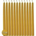thumbnail image 5 of Hyoola, 9 Inch x 5/8 Handmade All Natural Beeswax Taper Candles - Yellow Unscented (12 Pack), 5 of 6