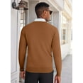 thumbnail image 4 of HAOMEILI Mens V Neck Dress Sweater Long Sleeve Slim Fit Fashion Pullover Sweater, 4 of 7