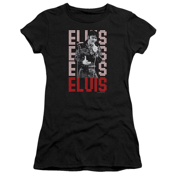 Elvis Presley 1968 Premium Junior Women's Sheer T-Shirt Black