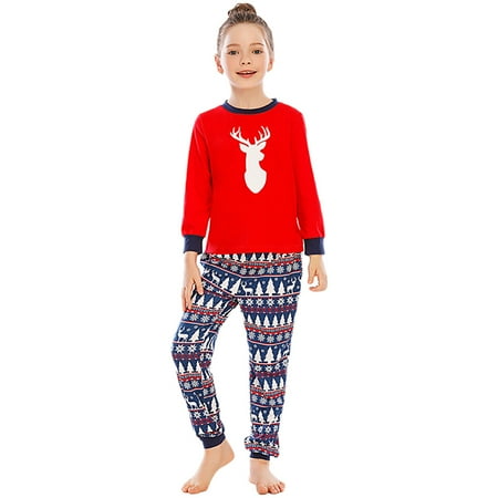 

Family Pajamas Set Elk Matching Family Sleepwear Holiday Nightwear for Christmas