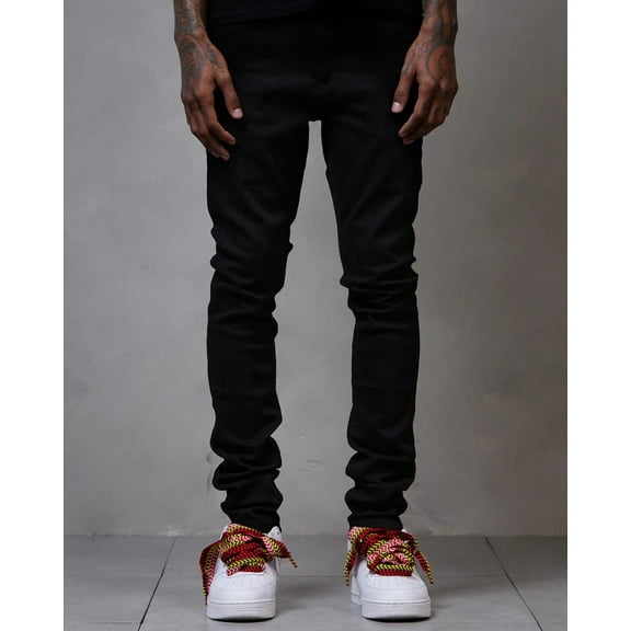GFTD LA Los Angeles Men's Skinny Fit Benson Black Denim Jeans (29, Black)