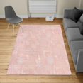 thumbnail image 1 of Floral Turkish Area Rug, Vintage Soft Greenery Dotted Background Nature Inspiration Image Art, Soft Carpet for Living Room Decor with Distressed Look, 2.6' x 5', Blush Rose, by Ambesonne, 1 of 4
