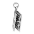 thumbnail image 4 of 14K White Gold 3-D Bible with Lord's Prayer and Moveable Pages Pendant D1504W, 4 of 5