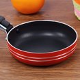 thumbnail image 2 of Frying Pan Mini Thick Non-stick Flat Non-stick Pan; Stainless Steel Pan Stainless Steel Pancake Fryer Kitchen Cookware Random Color, 16cm, 2 of 8