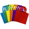 Assorted Colorful Solid Blank Fabric Tote Party Gift Bags Rainbow Colors with Handles for Birthday Favors, Snacks, Decoration, Arts & Crafts, Event Supplies (12 Bags) by Super Z Outlet (12" Inches)