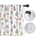thumbnail image 4 of Blackout Kids Curtains,White Princess Knight Pattern Childrens Insulated Curtains Set Of 2,Bedroom Essentials,Toddler Room Decor 42"x54", 4 of 5