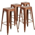 thumbnail image 3 of BizChair Commercial Grade 4 Pack 30" High Backless Copper Indoor-Outdoor Barstool, 3 of 14
