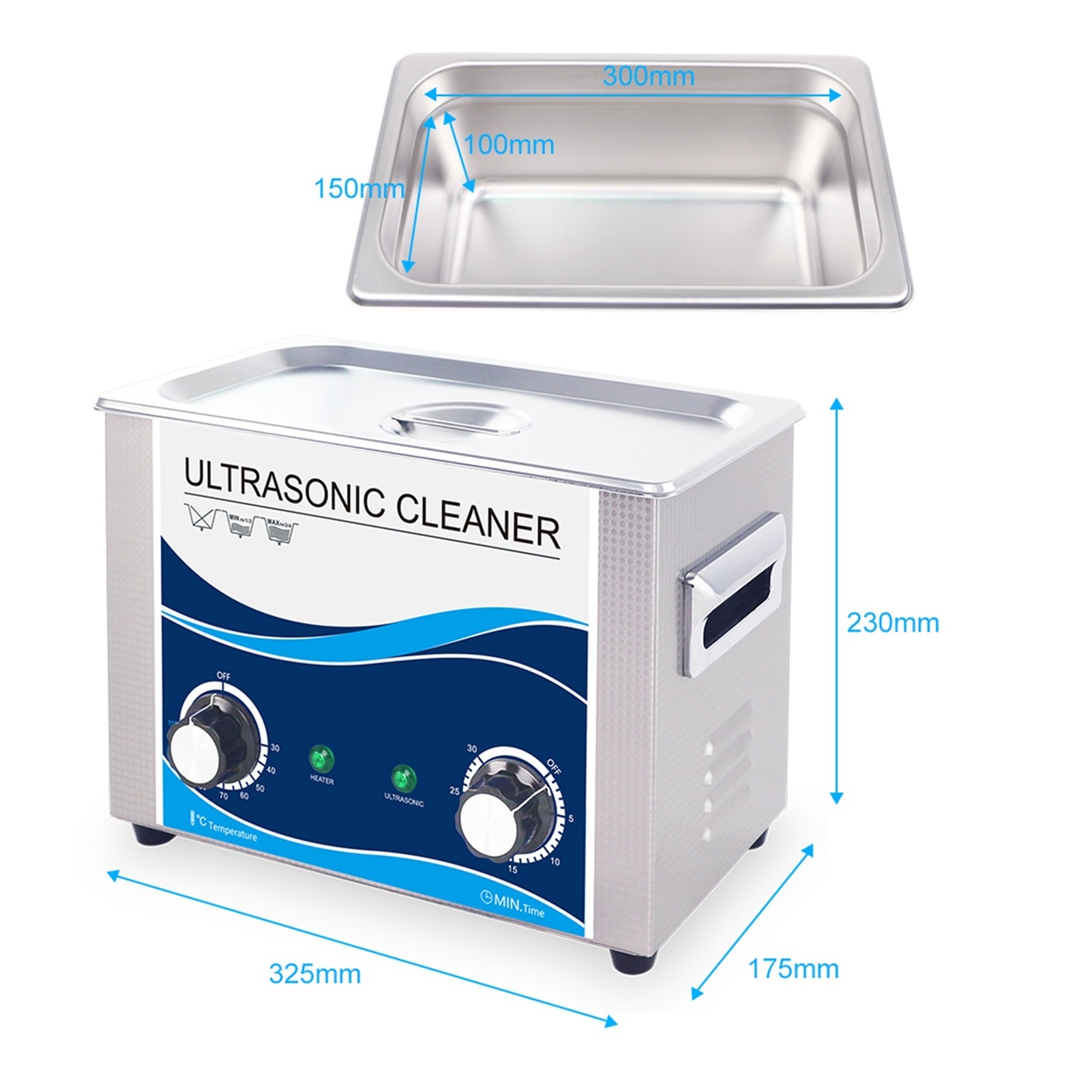 Electric Ultrasonic Cleaner 4.5L 180W Quality Transducer Commercial Wash Machine Spark Screw Nail Dental Tool Cleaning Bath ,Strong Cleaning