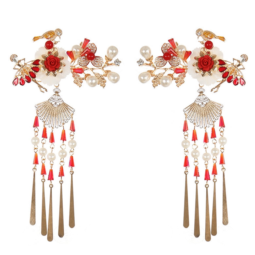Hair Clip Chinese Tassel Hanfu Japanese Pin Headpiece Bridal