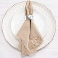 thumbnail image 3 of Ksopiavobs Handmade Cloth Napkins Bulk 18"x18" Cotton Linen Dinner Napkins Rustic Cheesecloth Table Napkins for Wedding Party Baby Shower Set of 4 Nude, 3 of 5