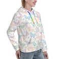thumbnail image 6 of Fotbe Colorful Butterfly Pattern Womens Long Sleeve Hoodie, Pullover Hooded Sweatshirt, Kangaroo Pocket Hoodie with Eye-catching Drawstrings-X-Large, 6 of 7