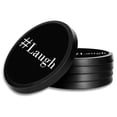 thumbnail image 1 of Silicone Non-Slip Drink Coasters with Removable Printed Absorbent Felt Pad - Set of 4 - #Laugh, 1 of 3
