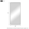 thumbnail image 5 of MAYEERTY 71"x32" Rectangle Oversized Full Length Mirror Aluminum Alloy Framed Floor Mirror with Bracket, Black, 5 of 6