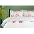 thumbnail image 4 of Ambesonne Floral Duvet Cover Sets, Herbs Blossoms Bridal, 2-King, Pink Green White, 4 of 7