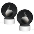thumbnail image 2 of Pofeuu Astronaut Sitting On Mercury Planet Print LED Christmas Night Light Lamp Base Gift DIY 3D Clear Acrylic Blank Engrave Sheets for Room Cafe Bar Birthday Party Decoration, 2 of 9