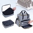 thumbnail image 5 of TANPADUAJI Nail Polish Organizer Holds 80 Bottles (15ml - 0.5 fl.oz)and a Nail Lamp , Nail Bag Organizer Case with 2 Removable Bags and Manicure Tools Storage Sections,Grey, 5 of 6