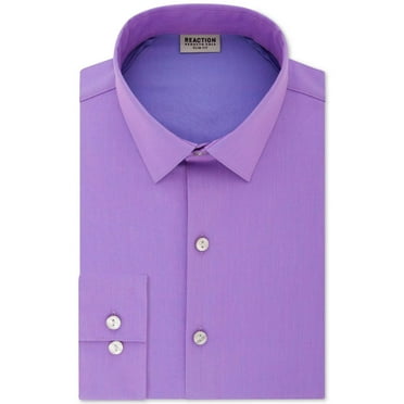 Kenneth Cole Reaction Men's Slim-Fit All Stretch Solid Dress Shirt,