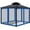 Blue, variant on Gazebo Universal Replacement Mosquito Netting, Outdoor Mesh Netting Screen 4-Panel Sidewall with Zipper for Patio, Canopy, Garden and Backyard, Gray(Mosquito Net Only) (Black, 10' x 10')
