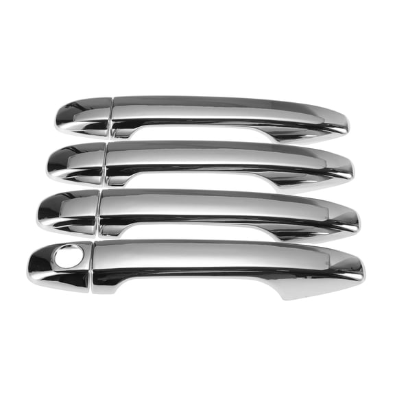 Unique Bargains Exterior Door Handle Cover Trim Front Left Front Right Rear Left Rear Right Door Handle Cover for Toyota Sienna 11-19 Normal Electroplated Silver Tone