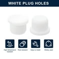 thumbnail image 2 of Uxcell 32Pcs White Rubber Stopper, 13.5mm Plug Holes for 13-13.3mm/0.51-0.52" Hole, 2 of 5